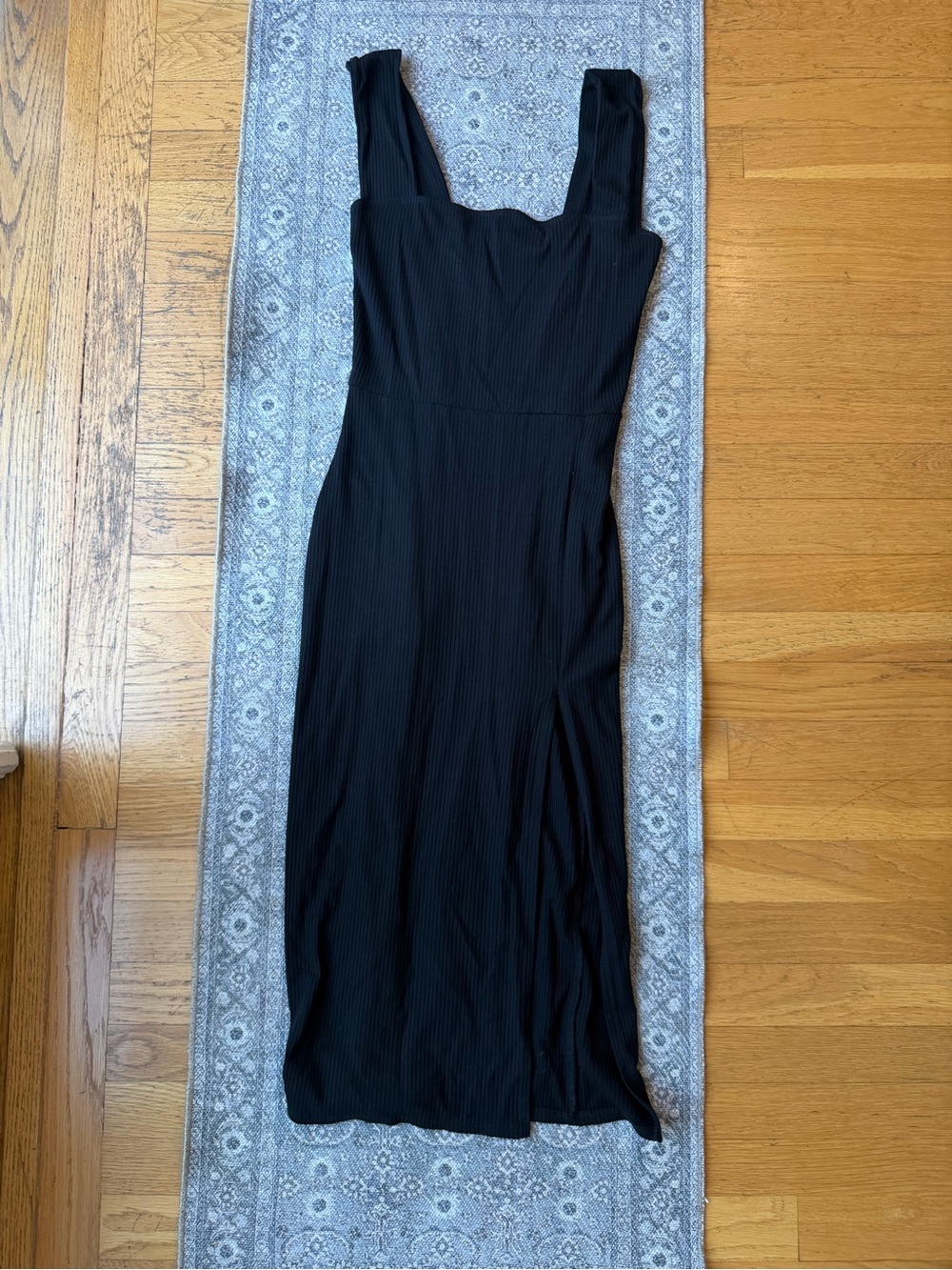 Reformation Classic Black Square-Neck Maxi Dress